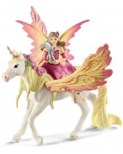 Figurina Schleich Bayala - Zana Feya, cu un unicorn Pegas