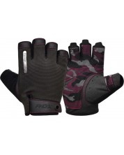 Mănuși de fitness RDX - T2 Half, negru/roz -1