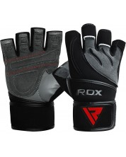 Mănuși RDX Fitness - L4, mărimea L, gri/negru -1