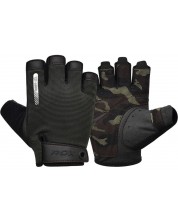 Mănuși de fitness RDX - T2 Half, negru/maro -1