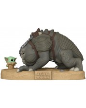 Figurină Funko POP! Television: Book of Boba Fett - Grogu with Rancor (Special Edition) #587
