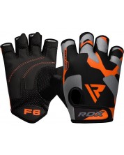 Mănuși de fitness RDX - Sumblimation F6, negri/portocalii  -1
