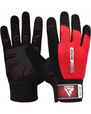 Mănuși de fitness RDX - W1 Full Finger, roșu/negru -1