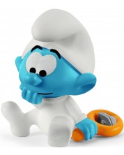 Figurina Schleich The Smurfs - Bebe Smurf cu zornaitoare -1