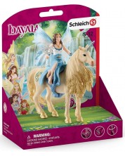 Figurina Schleich Bayala - Eyela pe un unicorn auriu -1