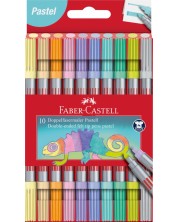 Set Carioci Faber-Castell - 10 culori pastelate, duble -1