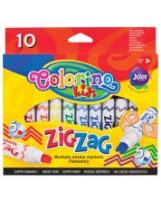 Colorino Markers - Zig Zag, 10 culori -1