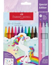 Carioci Faber-Castell - Unicorn, 10 + 3 culori -1