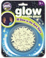 Stickere fosforescente  Brainstorm Glow - Stelute, 60 bucati
