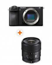 Aparat foto Sony - Alpha A6700, Black + Obiectiv Sony - E, 15mm, f/1.4 G -1