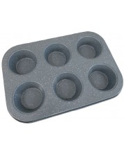 Formă de copt pentru 6 muffins Morello - Gray, 26.5 x 18.5 cm, gri -1