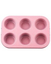Formă de copt pentru 6 muffins Morello - Pink, 26.5 x 18.5 cm, roz -1