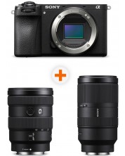 Aparat foto Sony - Alpha A6700, Black + Obiectiv  Sony - E, 16-55mm, f/2.8 G + Obiectiv Sony - E, 70-350mm, f/4.5-6.3 G OSS