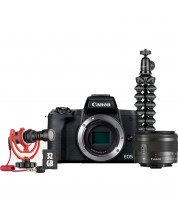 Aparat foto Canon - EOS M50 Mark II, negru + kit Vlogger -1