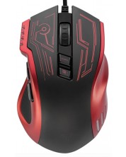 Mouse pentru jocuri Yenkee - 3028RD Rezistență, optic, negru/roșu