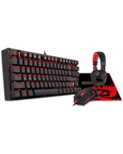 Set gaming Redragon - K552-BB, 4 in 1, negru/roșu -1