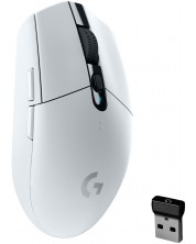 Mouse gaming Logitech - G305 Lightspeed, optic, alb -1