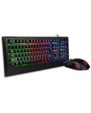 Kit gaming Thermaltake - Challenger Combo, tastatură, mouse, negru