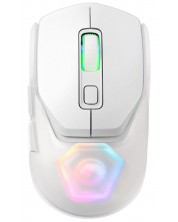 Mouse pentru gaming Marvo - Fit Pro, optic, fără fir, alb -1