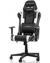 Scaun de gaming DXRacer - Prince P132-NW, negru/alb