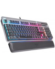 Tastatura gaming Thermaltake - ARGENT K6, Cherry MX Silver, RGB, gri -1