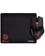 Kit gaming Thermaltake - mouse Talon Elite RGB, optică, mouse pad, negru -1