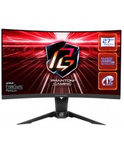 Monitor de gaming Asrock - PG27Q15R2A, 27", 165Hz, 1ms, VA, FreeSync, Curved