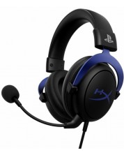 Căști gaming cu microfon HyperX - Cloud Blue, PS5, negre -1