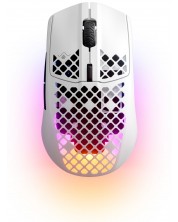 Mouse gaming SteelSeries - Aerox 3 (2022), wireless, alb -1