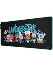 Mouse pad gaming Grupo Erik - BT21, XXL, moale, negru