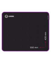 Mouse pad pentru jocuri Lorgar - Main 315, XL, moale, negru/violet -1