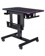 Birou gaming - CYCLEDESK 100 RGB Electric, negru -1