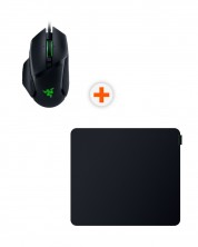 Mouse gaming și mouse pad Razer - Basilisk V3 + Sphex V3 L, negru