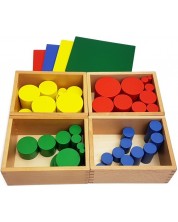 Set de joacă Smart Baby - Cilindri Montessori colorați Montessori, din lemn