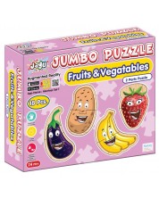 Jagu Talking Puzzle - Fructe și legume, 18 piese -1