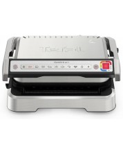 Gril Tefal - Optigrill, 2100W, antiaderente, cu nervuri, otel inoxidabil - imagine 1