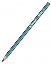 Creion grafit Ars Una - B, negru, liniat -1