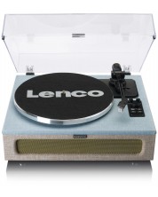 Gramofon Lenco - LS-440, automat, Albastru-Taupe -1