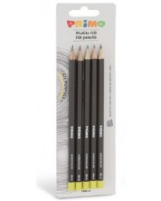 Creioane cu grafit Primo HB - Hexagonale, 5 bucati -1
