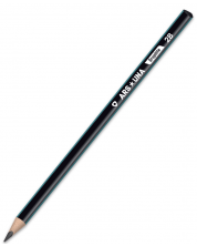 Creion grafit Ars Una - 2B, negru, liniat -1