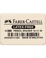 Gumă de șters Faber-Castell - 7041-20, mare, albă -1