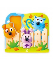 Puzzle de lemn pentru bebeluși Hape - Animale -1