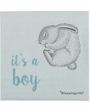 Servetele din hartie Bloomingville - It's a boy, albastre -1