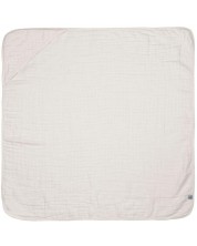 Păturică cu glugă Lassig - Cozy Care, 90 x 90 cm, alb -1