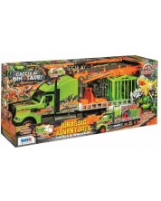 Set de joc RS Toys - Camion cu dinozauri cu accesorii, 1:10