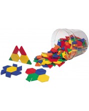 Set joc Learning Resources - Tangram din plastic, 250 buc