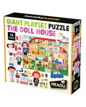 Set de joacă Headu - Puzzle, casă de păpuși