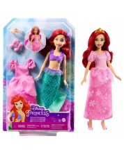 Set de joc Disney Princess - Păpușa Ariel cu haină schimbătoare