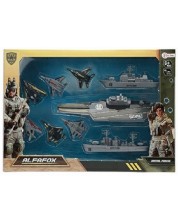 Jucării Toi Toys - Portavion Alfafox cu 3 avioane și catapultă