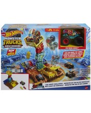 Set Hot Wheels Monster Trucks - Car Jump Challenge, Arenă mondială, semifinală